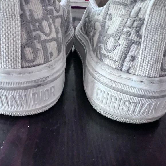 Christian Dior Solar Oblique Grey White slip on Women’s 37 6.5-7 - Picture 8 of 16